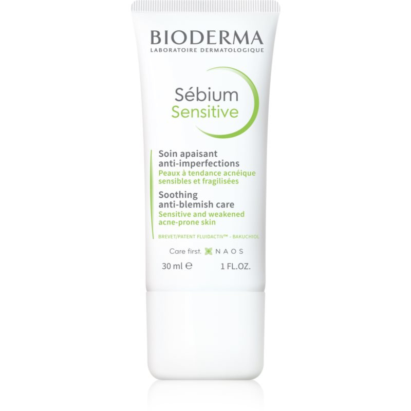 Bioderma Sébium Sensitive intenzivní hydratační a zklidňující krém pro pleť vysušenou a podrážděnou léčbou akné 30 ml