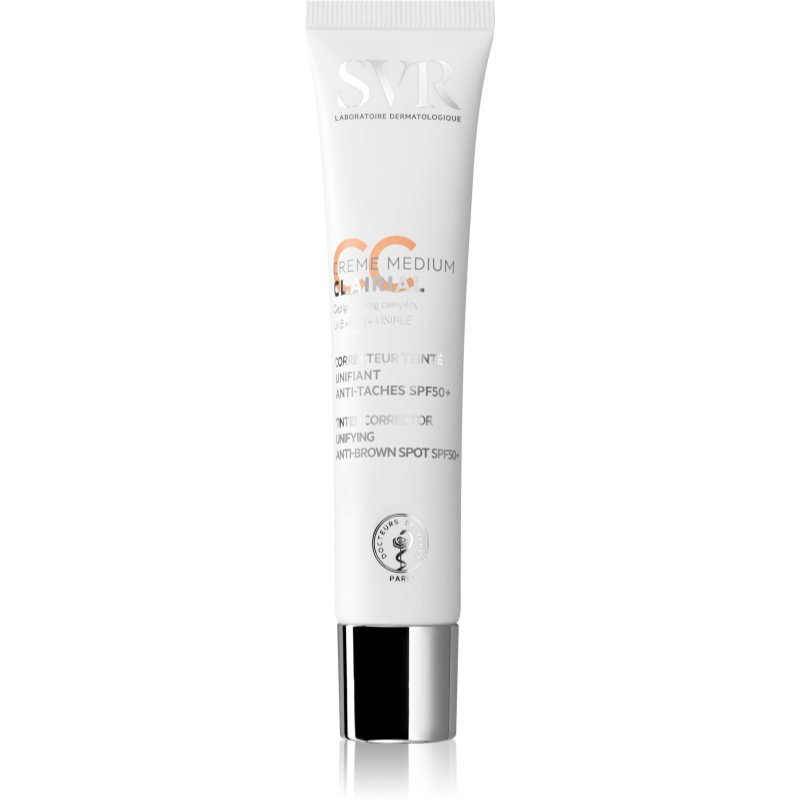 SVR Clairial CC cream ochranný tónovací krém proti pigmentovým skvrnám SPF 50+ odstín light 40 ml