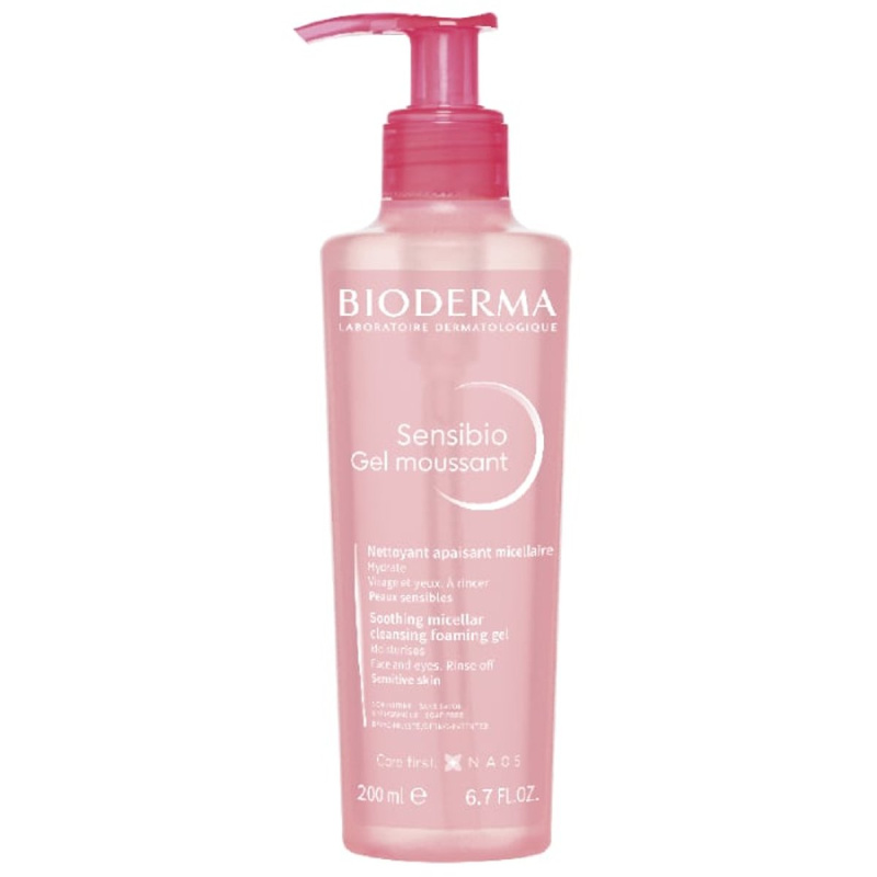 Bioderma Sensibio Gel Moussant jemný zklidňující čisticí a odličovací gel 200 ml