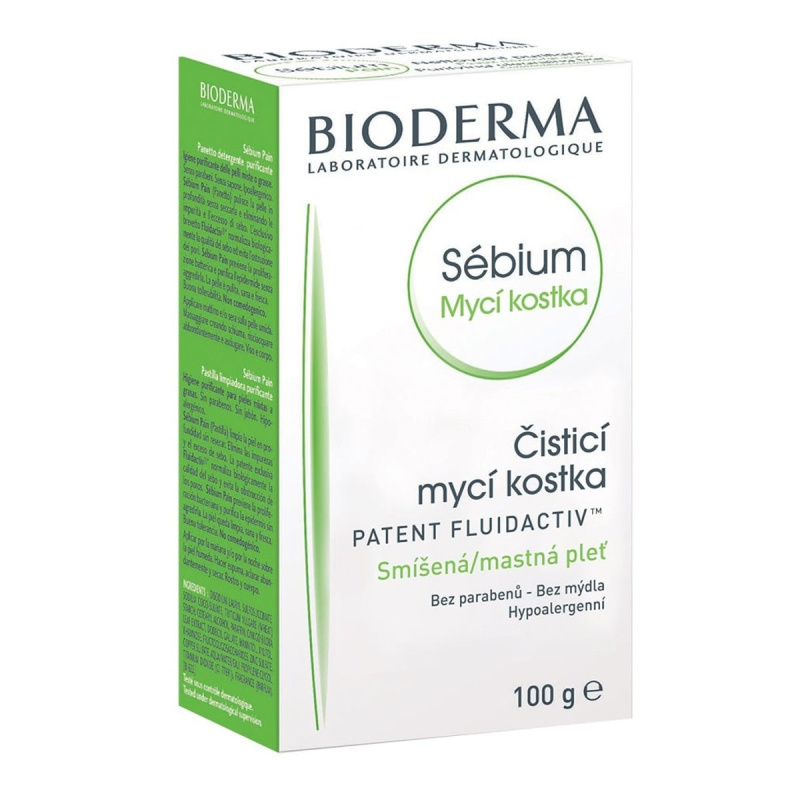 Bioderma Sébium Mycí Kostka tuhé mýdlo pro mastnou a smíšenou pleť 100 g