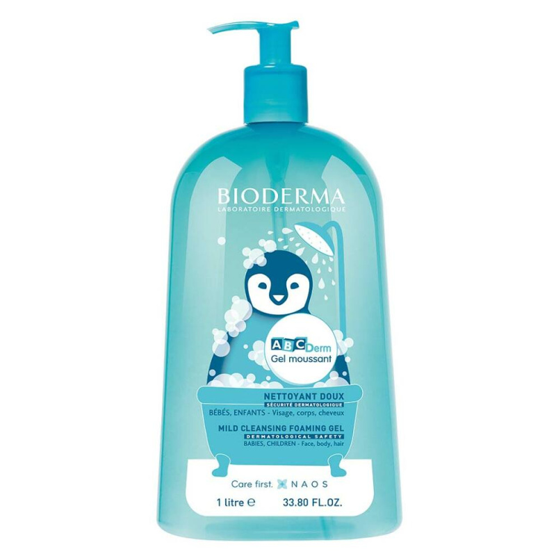 Bioderma ABC Derm Mild Cleansing Foaming Gel sprchový gel pro děti 1000 ml