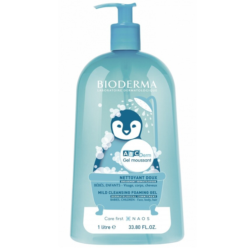 Bioderma ABC Derm Mild Cleansing Foaming Gel sprchový gel pro děti 1000 ml