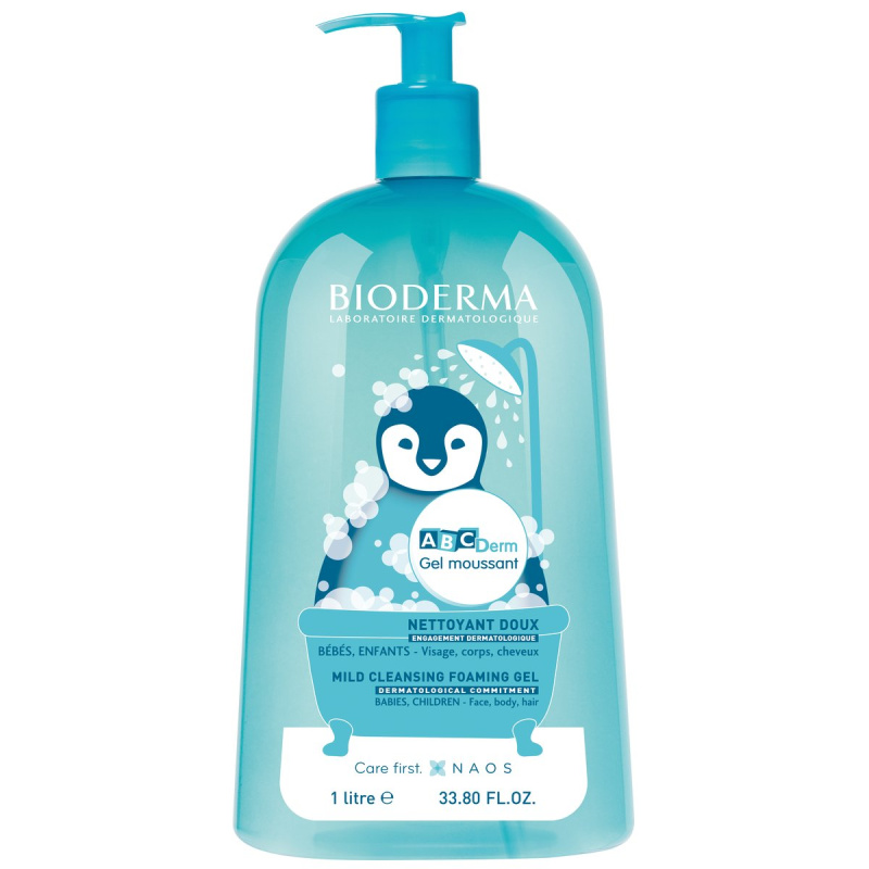 Bioderma ABC Derm Mild Cleansing Foaming Gel sprchový gel pro děti 1000 ml