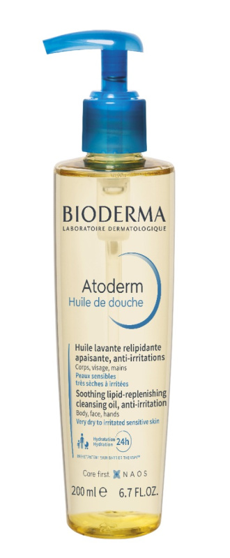 Bioderma Atoderm Sprchový Olej vysoce výživný zklidňující sprchový olej pro suchou a podrážděnou pokožku 200 ml