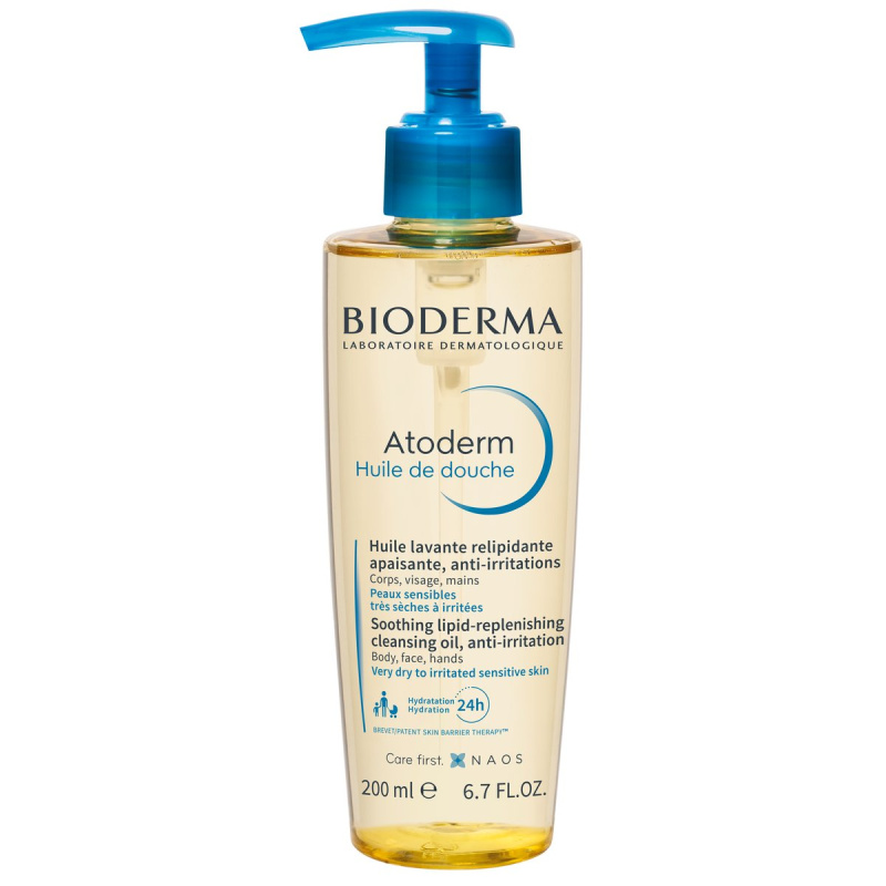 Bioderma Atoderm Sprchový Olej vysoce výživný zklidňující sprchový olej pro suchou a podrážděnou pokožku 200 ml