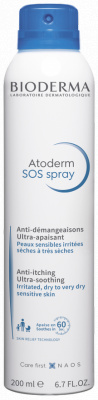 Bioderma Atoderm SOS Sprej SOS sprej pro okamžité zklidnění pocitu svědění 200 ml