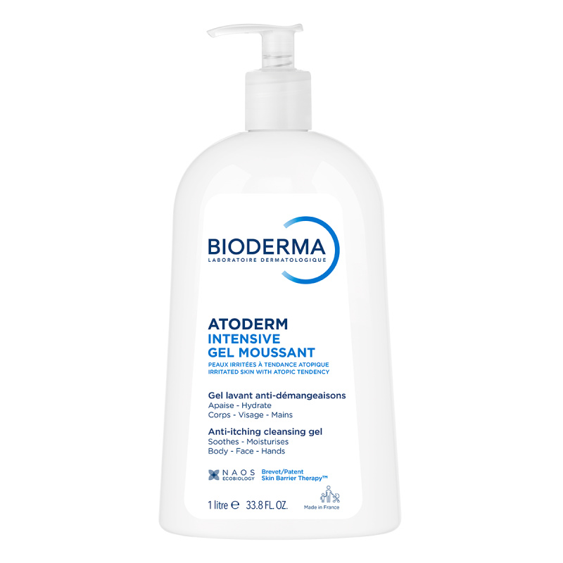 Bioderma Atoderm Intensive Gel Moussant výživný pěnivý gel pro velmi suchou citlivou a atopickou pokožku 1000 ml