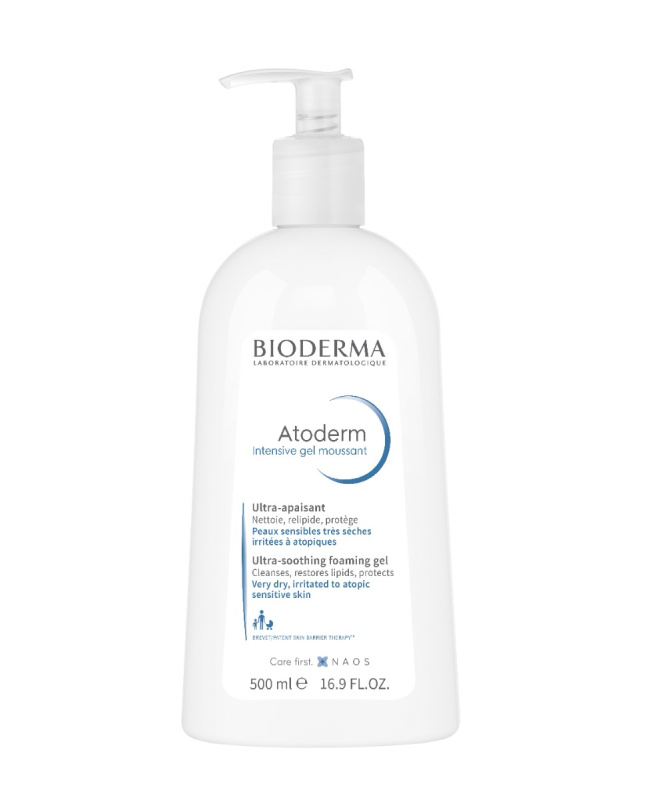 Bioderma Atoderm Intensive Gel Moussant výživný pěnivý gel pro velmi suchou citlivou a atopickou pokožku 500 ml