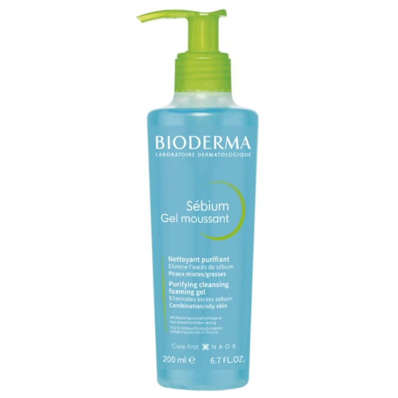 Bioderma Sébium Gel Moussant čisticí gel pro mastnou a smíšenou pleť 200 ml