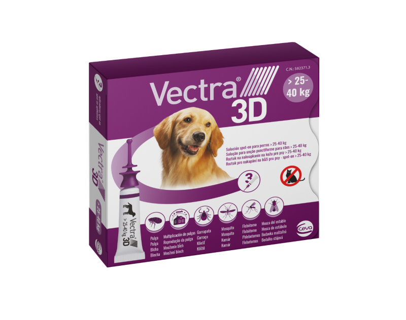 VECTRA 3D Spot-On L pro psy 25-40kg 4,7 ml 3 pipety