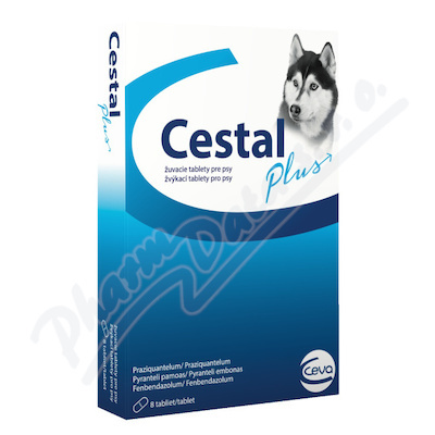 Cestal Plus 50 mg/144 mg/200 mg pro psy 8 žvýkacích tablet