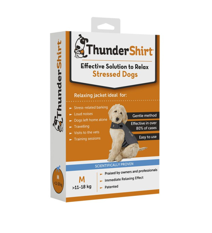THUNDERWORKS Thundershirt Zklidňující vesta pro psy šedá 1 ks, Velikost: M