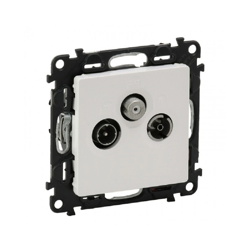 Legrand TV-RD-SAT zásuvka koncová s hvězdicovým rozvodem Valena Life, bílá