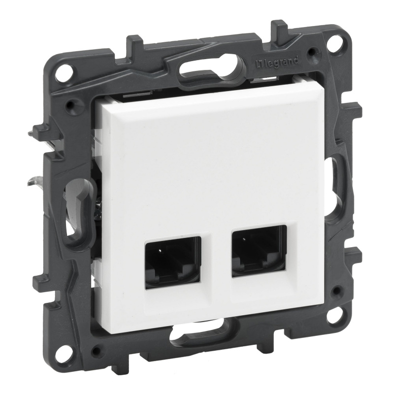 Zásuvka datová Legrand Niloé Step CAT5e 2× RJ45 bílá