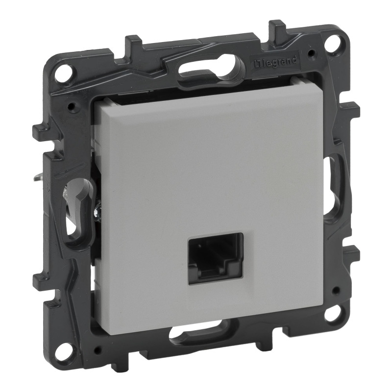 Legrand Niloé Step datová zásuvka 1xRJ45 cat.5e UTP hliník 863359