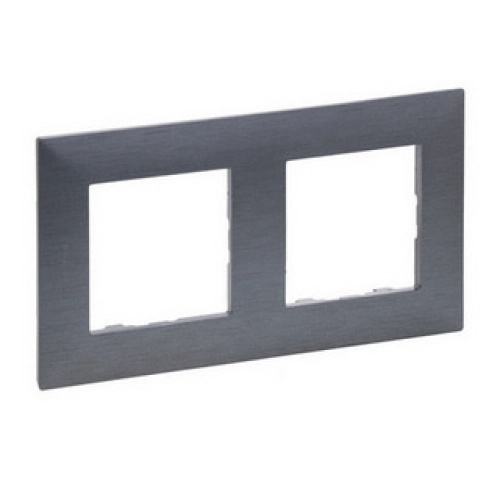 Legrand Niloé Step dvojrámeček ocel broušená 863992