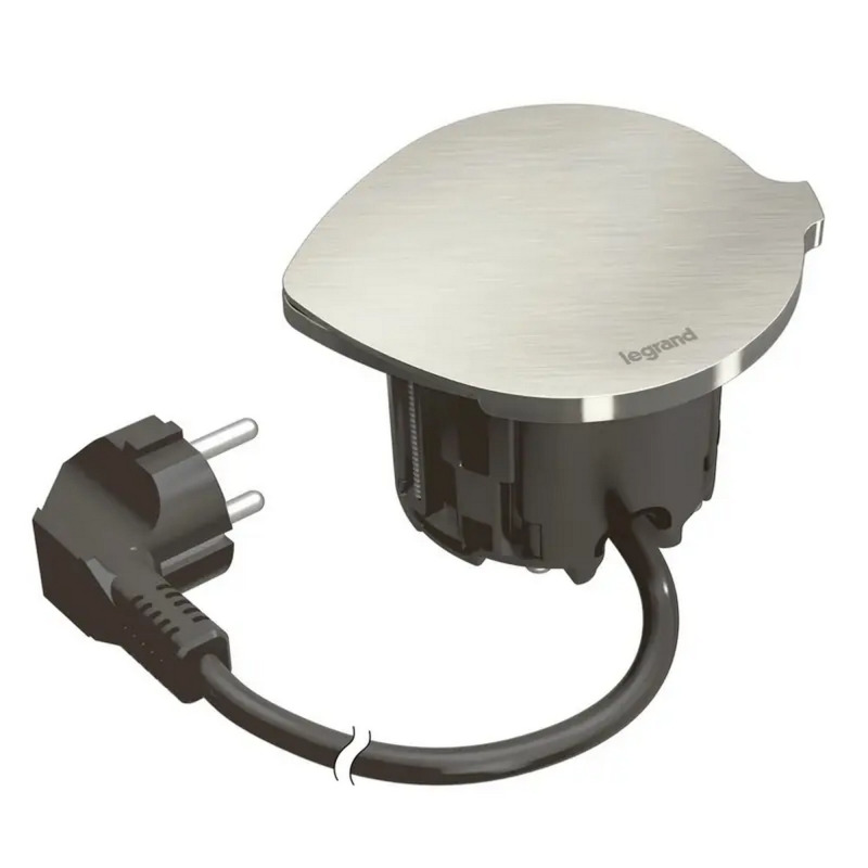 Nabíječka USB do nábytku Legrand Incara Disq 60 USB A+C černá s kovovým krytem 654733