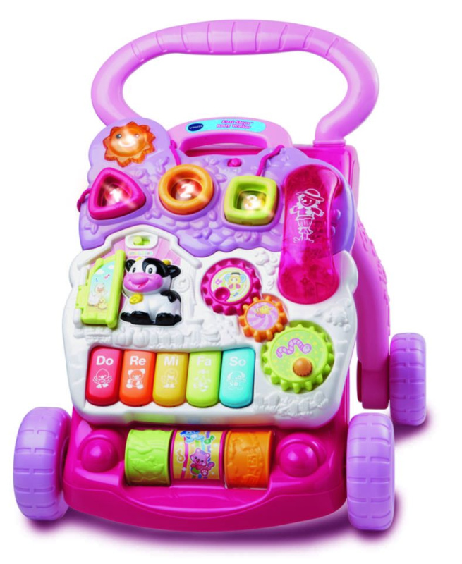 Vtech chodítko Uč se a poznávej, růžové CZ
