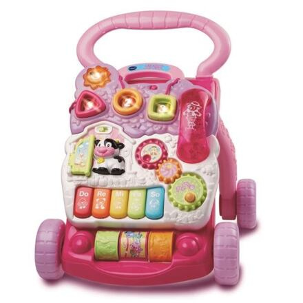 Vtech chodítko Uč se a poznávej, růžové CZ