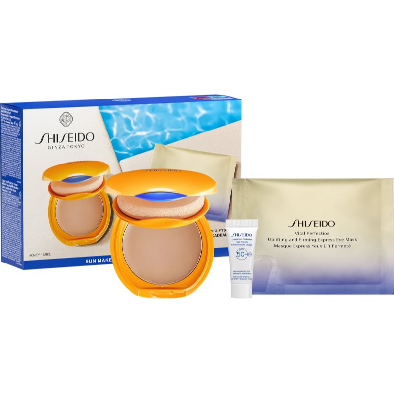 Shiseido Expert Sun Protector Tanning Compact Foundation SPF10 dárková sada pro ženy odstín Honey