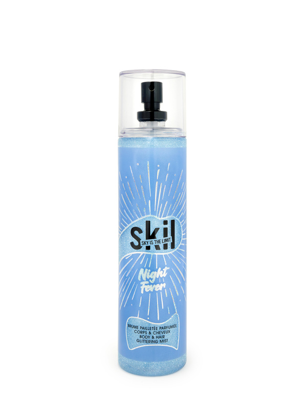 Skil Night Call Night Fever sprej na tělo a vlasy se třpytkami 250 ml