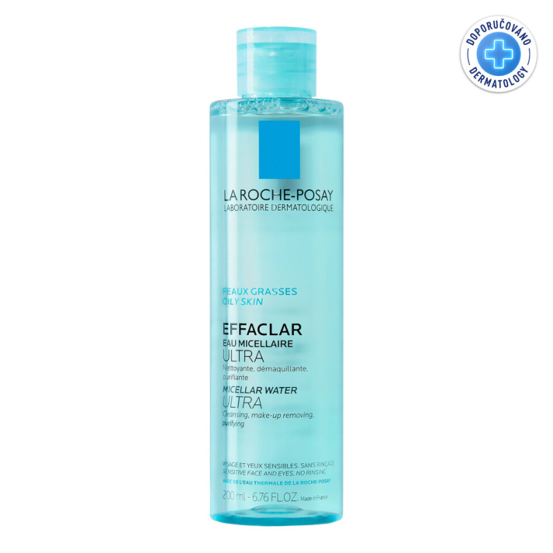 La Roche-Posay Effaclar Ultra čisticí micelární voda pro problematickou pleť, akné 200 ml