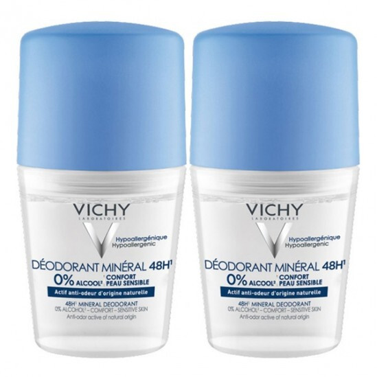 Vichy Sada minerálních kuličkových deodorantů (Mineral Deodorant) 2 x 50 ml