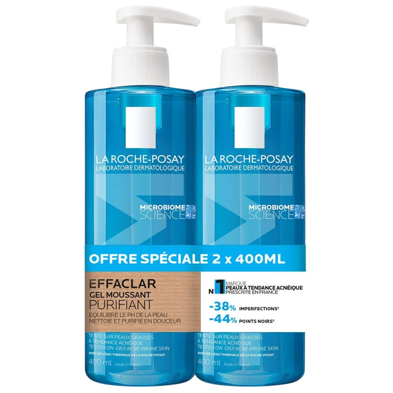 La Roche Posay Sada čisticích gelů Purifying Foaming Gel 2 x 400 ml