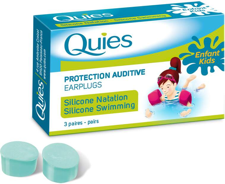 Quies Chrániče sluchu na plavání pro děti 3 páry