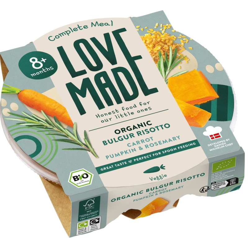 LoveMade BIO Rizoto z bulguru pro děti od 8. měsíce