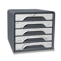 CEP Smoove Marble - zásuvkový box - 5 zásuvek, šedý