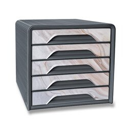 CEP Smoove Marble - zásuvkový box - 5 zásuvek, růžový