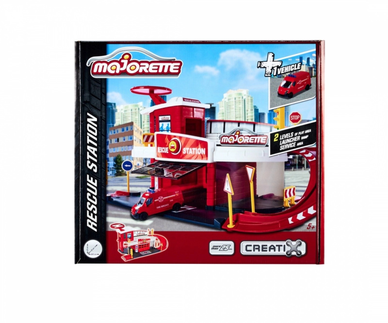 Majorette Creatix Hasičská stanice + 1 autíčko