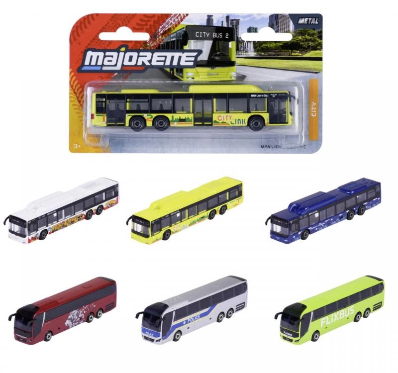 Majorette MAN City Autobus kovový, 6 druhů