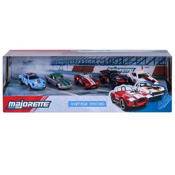 Majorette vintage racing – sada 5 závodních aut