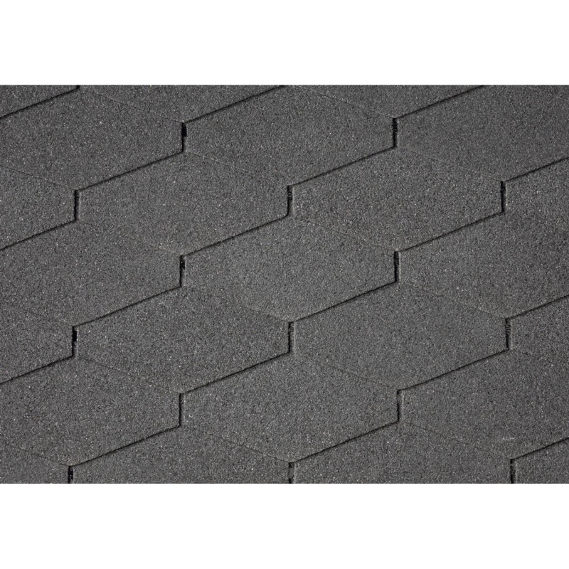 Onduline Asfaltový šindel Bardoline CLASSIC triangular, černý mix, 2 m2