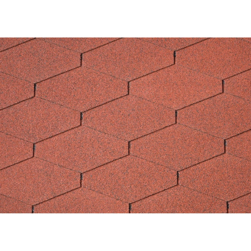Onduline Asfaltový šindel Bardoline CLASSIC triangular, červený mix, 2 m2
