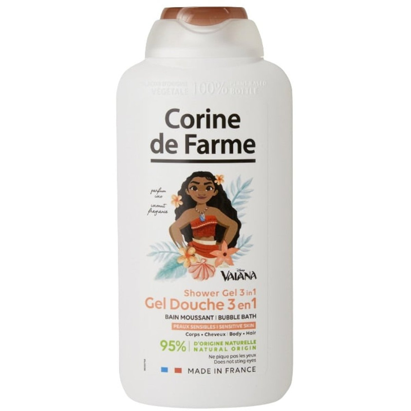 Corine de Farme 3v1 Sprchový gel, šampon a pěna do koupele - Vaiana Disney, 500ml