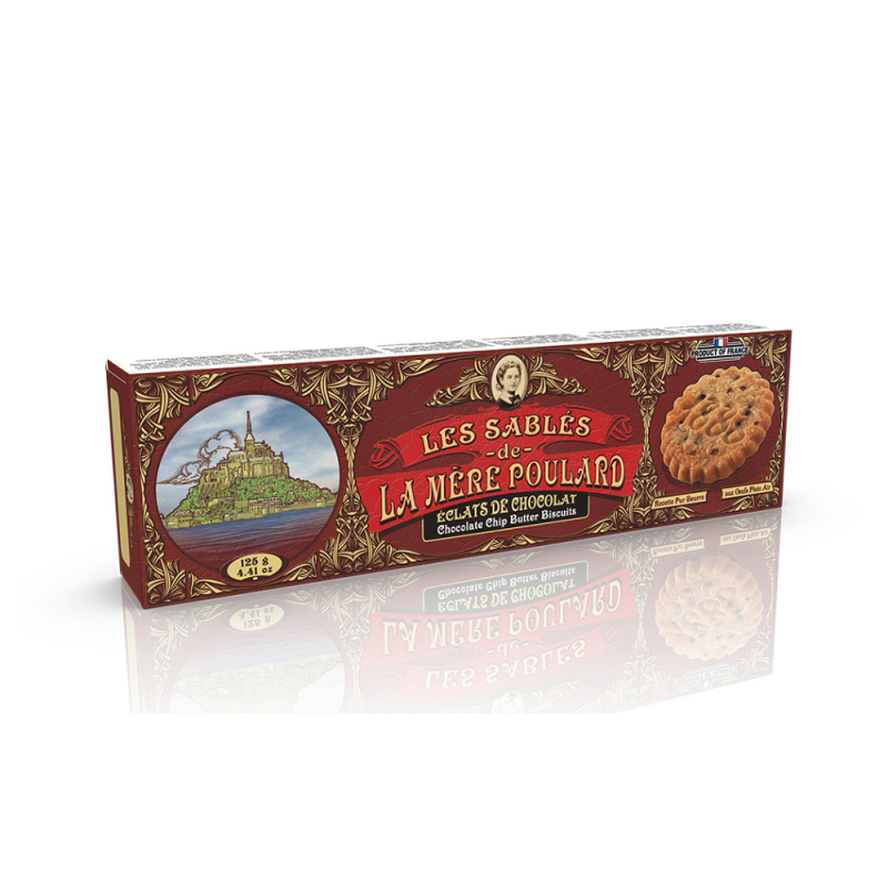 LA MÉRE POULARD Chocolate chip butter biscuits máslové sušenky 125 g