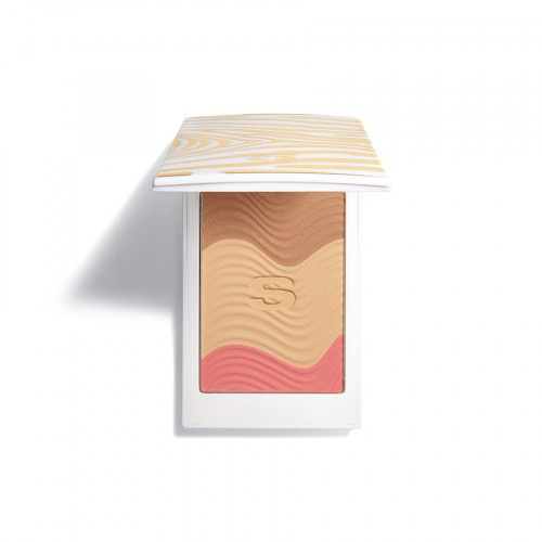 Sisley Phyto-Touche Sun Glow Powder tvářenka se štětečkem odstín Trio Pêche Dorée 11 g