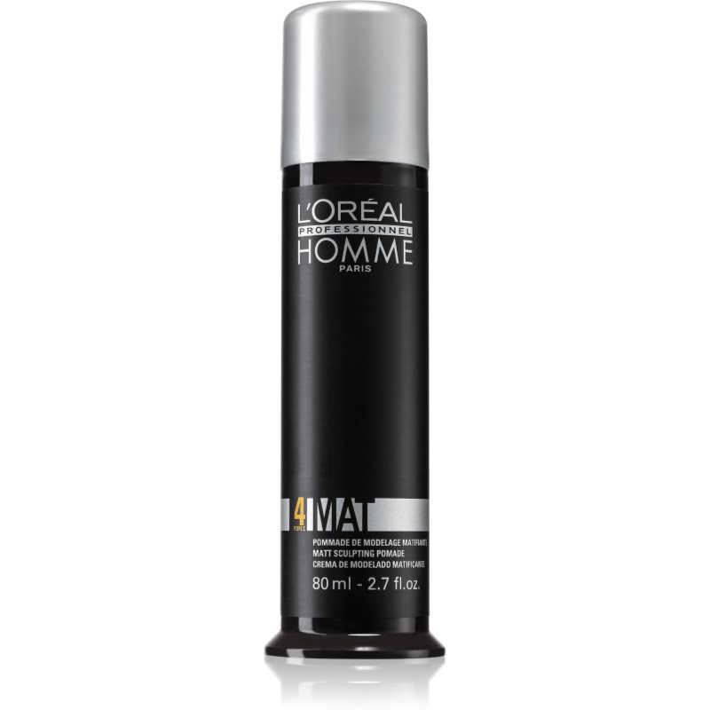 L’Oréal Professionnel Homme 4 Force Mat modelovací pasta pro matný vzhled 80 ml