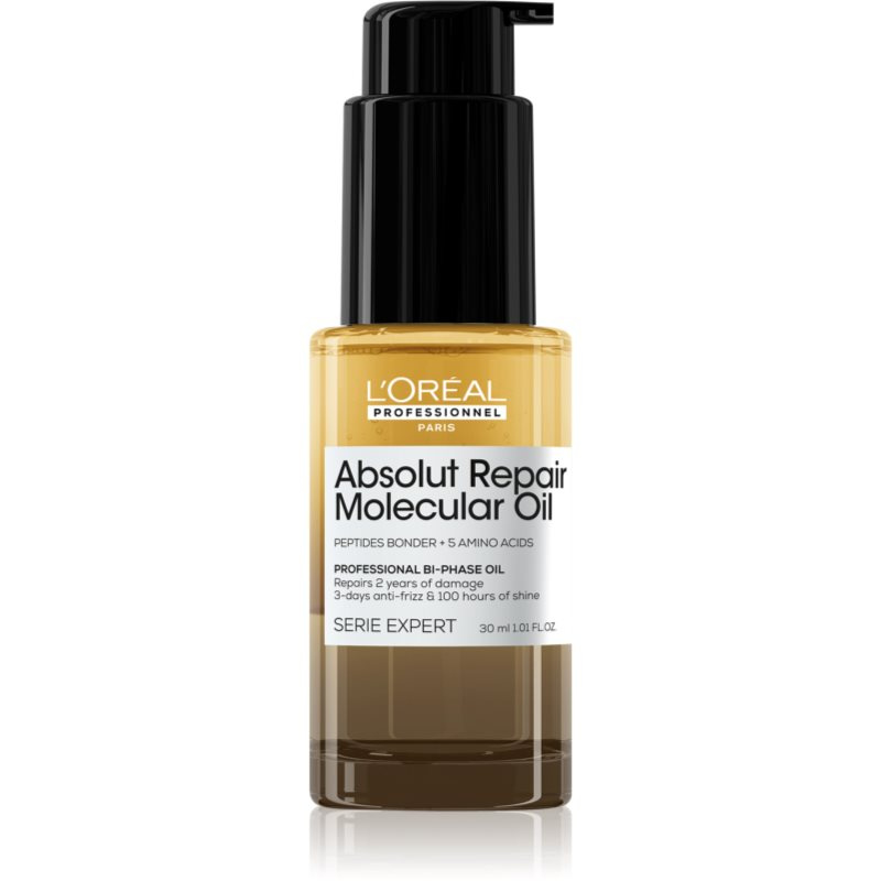 L’Oréal Professionnel Serie Expert Absolut Repair Molecular vyživující olej na vlasy pro poškozené vlasy 30 ml