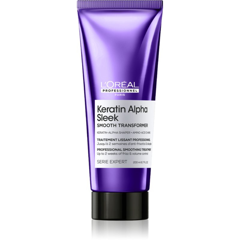 L’Oréal Professionnel Keratin Alpha Sleek Smooth Transformer vlasová kúra pro hladký vzhled vlasů 200 ml