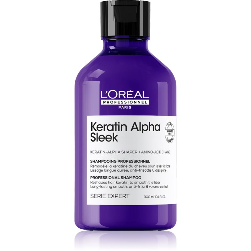 L’Oréal Professionnel Keratin Alpha Sleek Shampoo šampon pro hladký vzhled vlasů 300 ml
