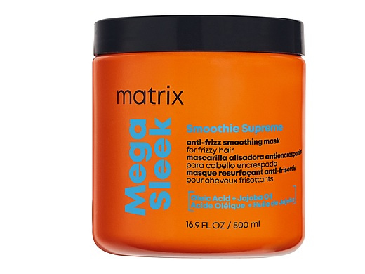 Matrix Mega Sleek Smoothing Mask maska na vlasy pro nepoddajné a krepatějící se vlasy 500 ml