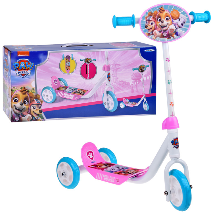 Dětská tříkolová koloběžka Paw Patrol růžová