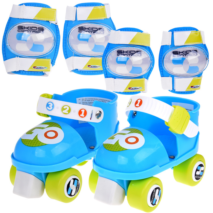 Dětské nastavitelné kolečkové brusle s chrániči