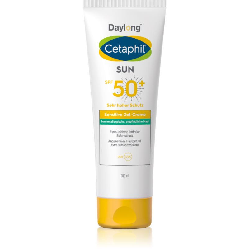 Daylong Cetaphil SUN Sensitive Gel-Creme lehký ochranný gel-krém pro citlivou pokožku SPF 50+ 200 ml