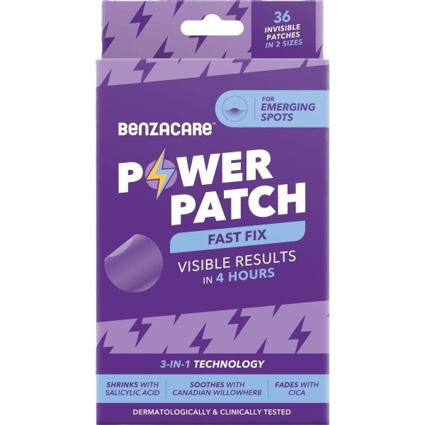 BENZACARE Power Patch 3 v 1 Náplasti na akné 36 kusů