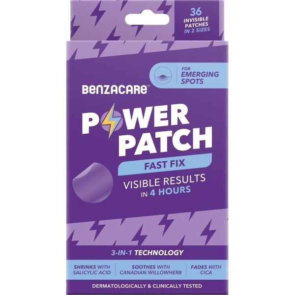 BENZACARE Power Patch 3 v 1 Náplasti na akné 36 kusů